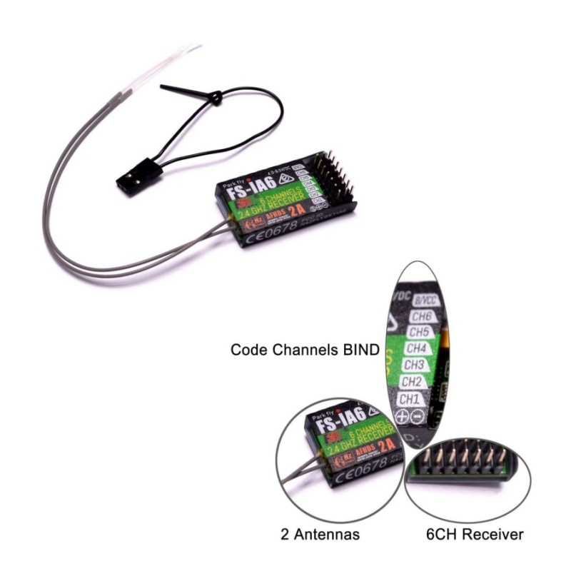 Drone Racing Battery - Flysky FS-IA6 Receptor 6CH Antena Dupla
