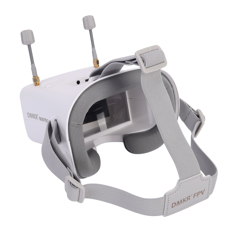 Drone Racing Battery - Óculos FPV 008D PRO Branco com