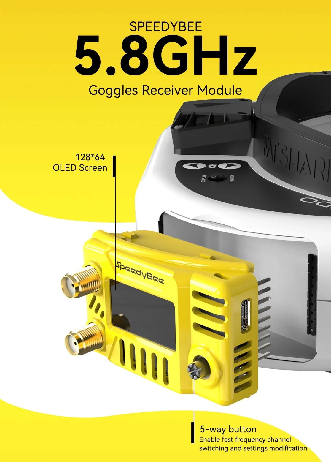 Drone Racing Gate - Módulo de Óculos FPV SpeedyBee 5.8GHz