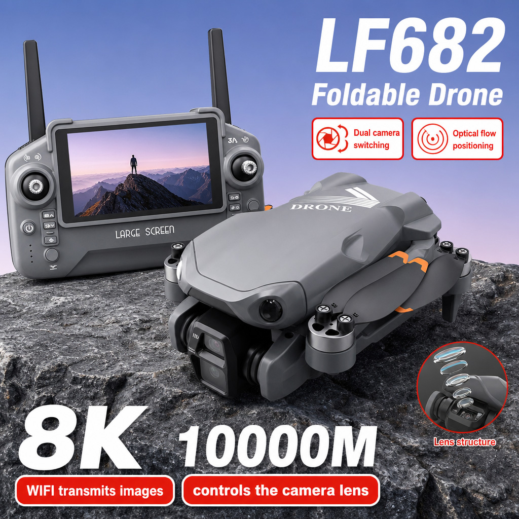 Drone Racing Motor - Drone Aéreo LF682 com Câmeras Duplas