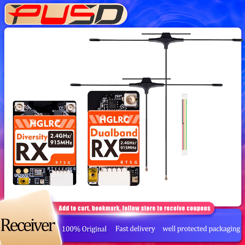 Drone Racing Receiver - Receptor HGLRC Dual-band True Diversity ELRS