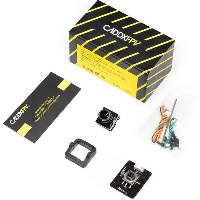 Drone Racing Camera - Caddx Bebê Ratel 2 Nano Tamanho
