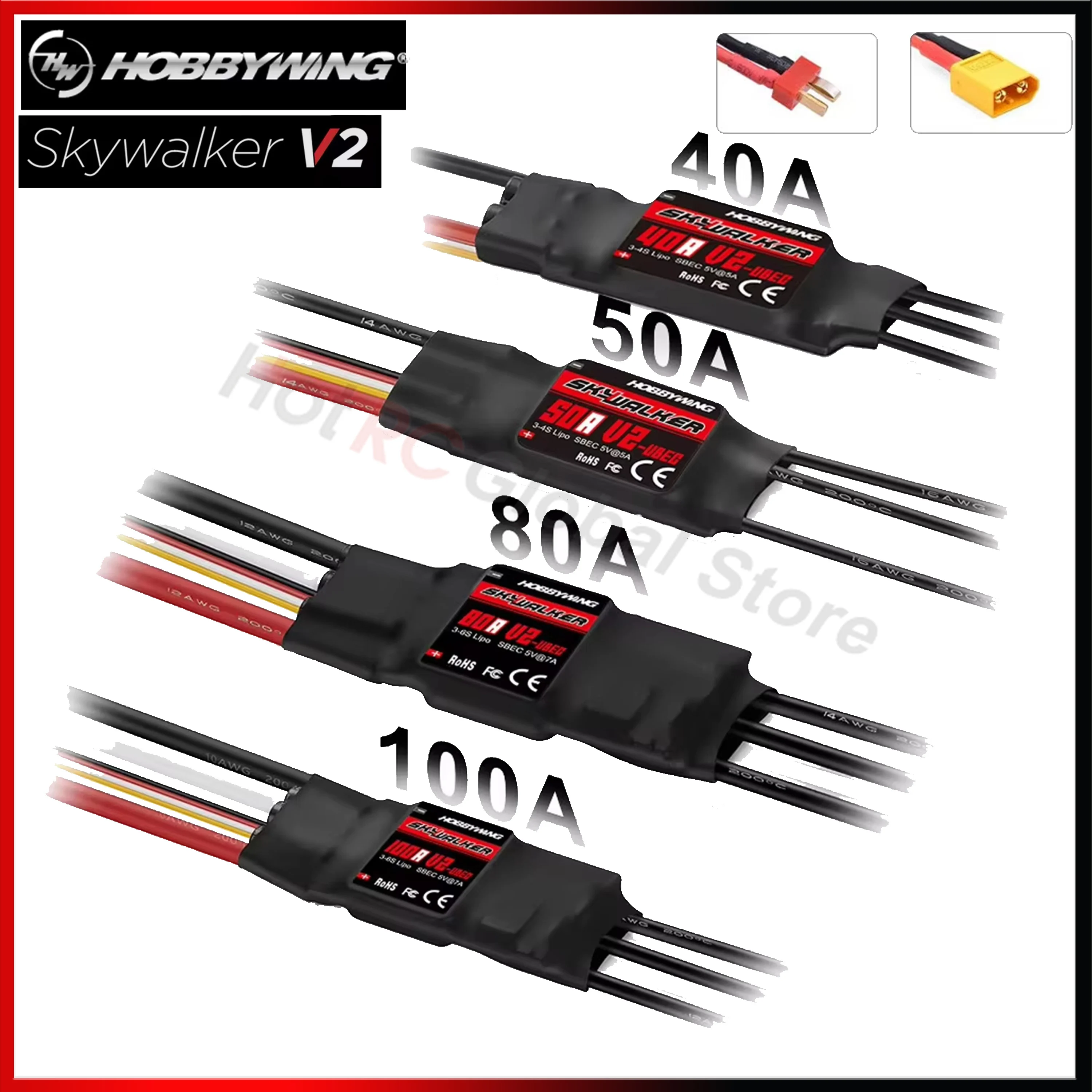 Drone Racing Motor - HOBBYWING-Controlador de velocidade Skywalker Brushless ESC