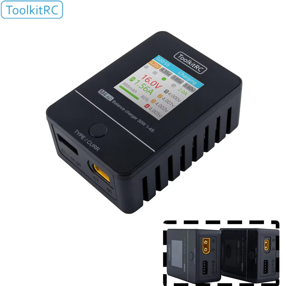 Drone Racing Charger - Carregador Compacto ToolkitRC M4AC 30W AC