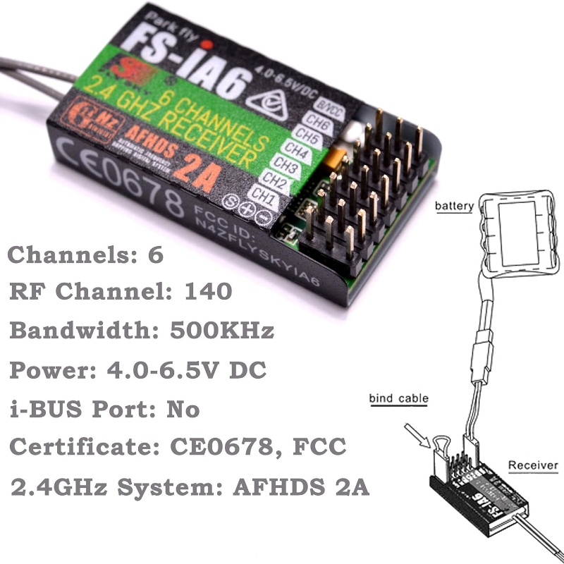 Flysky FS-IA6 Receptor 6CH Ant - Drone Racing Battery avaliação e preço