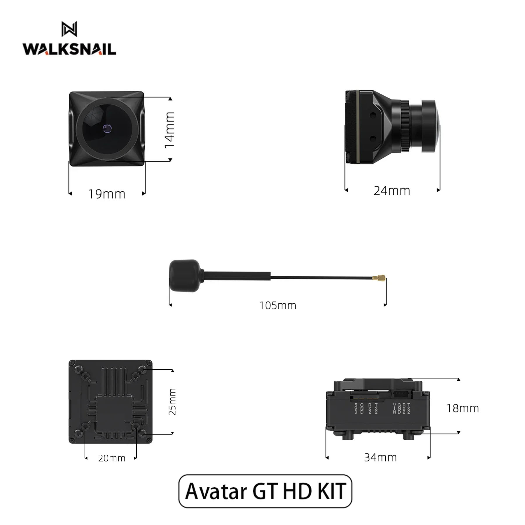 Walksnail Avatar GT HD KIT 2W  - Drone Racing Camera avaliação e preço