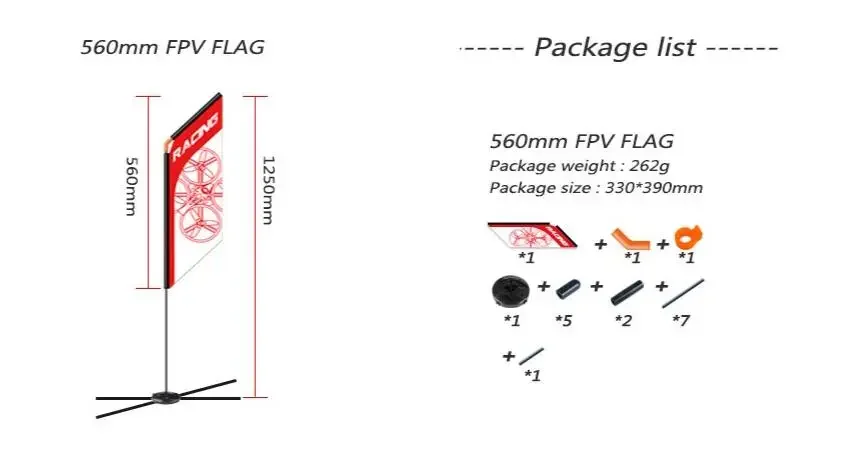 Portão de corrida LDARC 500mm/ - Drone Racing Flag avaliação e preço
