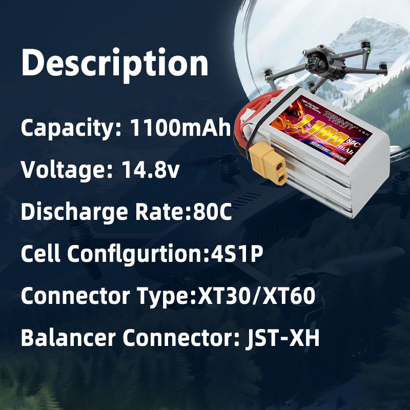 Bateria Lipo TERANTY 4S 1100mA - Drone Racing Battery avaliação e preço