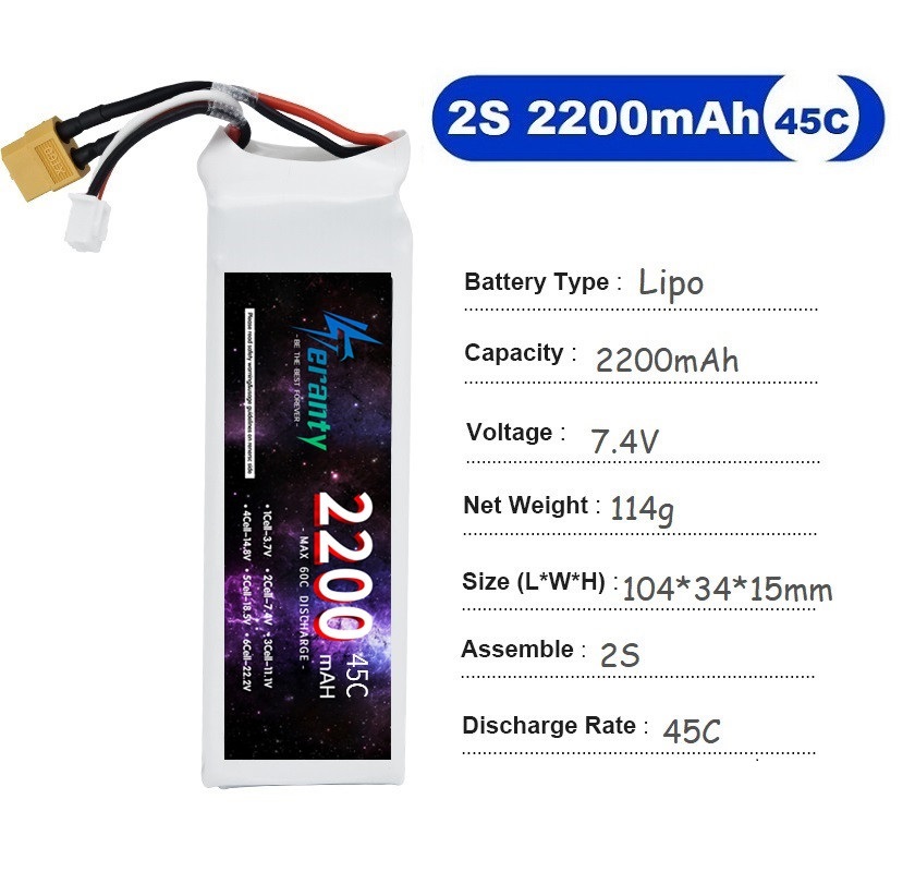 2 peças 7.4v lipo 2s bateria 1 - Drone Racing Battery avaliação e preço